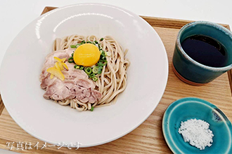 釜玉そば ～奥久慈卵と奥久慈シャモと共に～