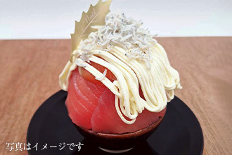 雪化粧の海鮮モンブラン丼