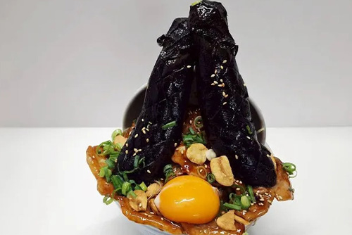 飯岡さんのなす 茄子の揚げびたしスタミナローズポーク豚丼